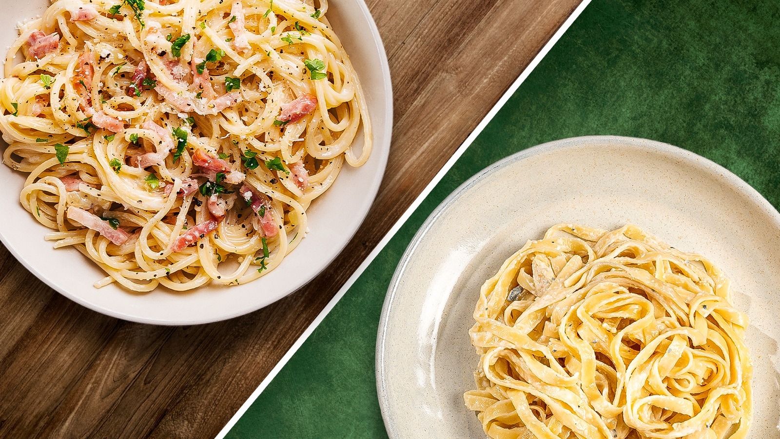 Carbonara vs Alfredo：本当に違うのですか？