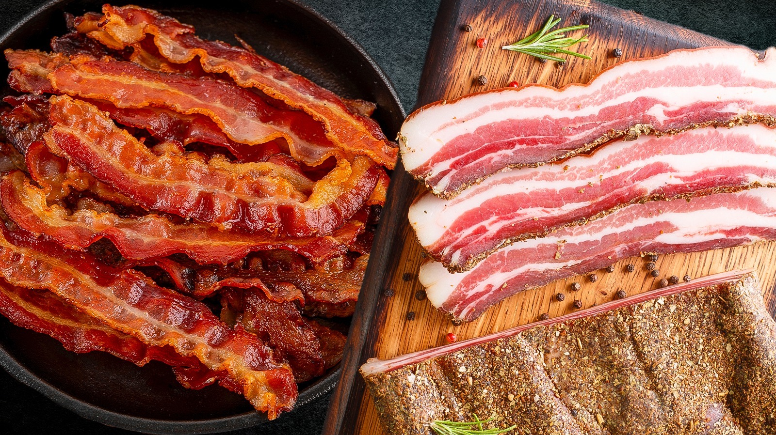 ベーコンと豚バラ肉の違いは次のとおりです