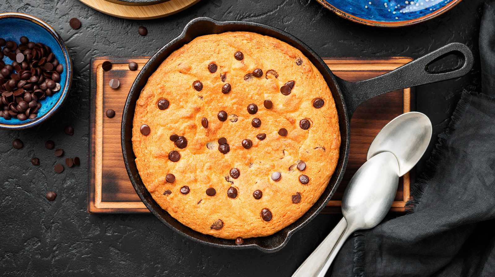 鋳鉄フライパンなしでチョコレートチップフライパンクッキーの作り方